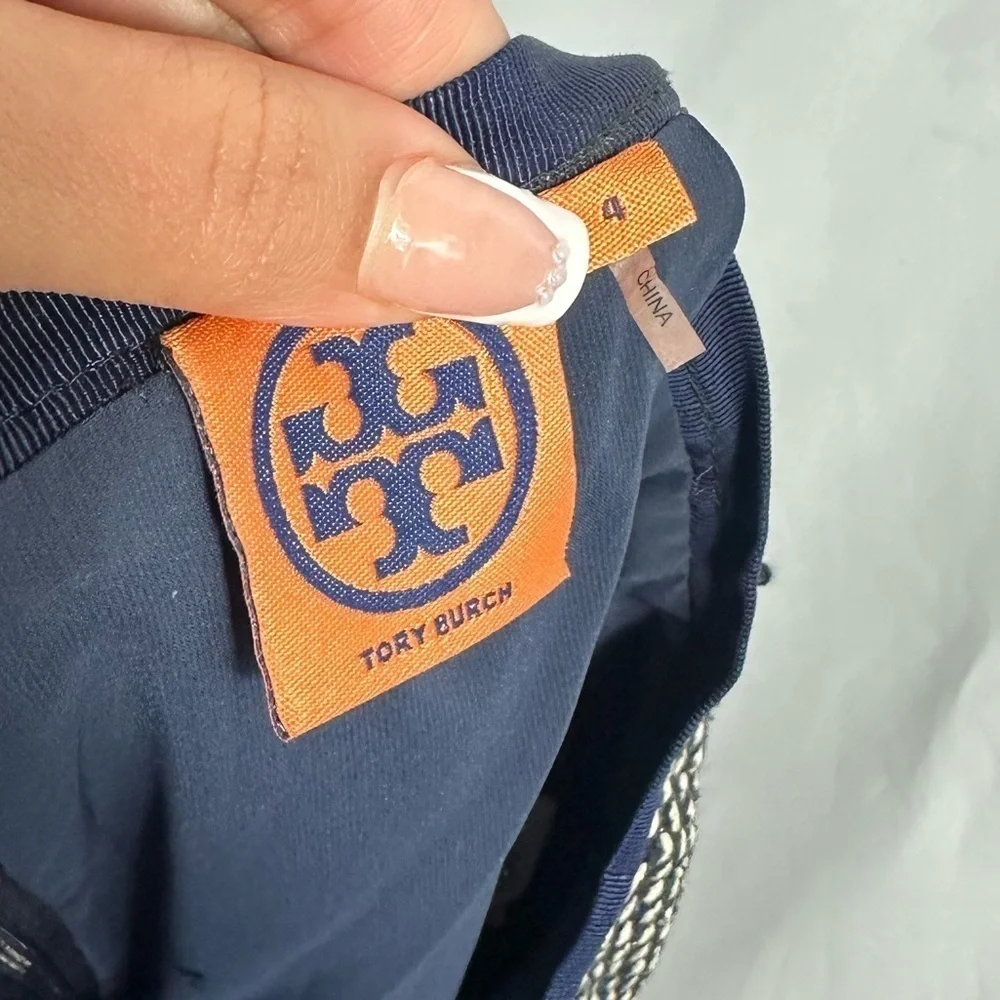 Tory Burch navy tweed pencil skirt size 4